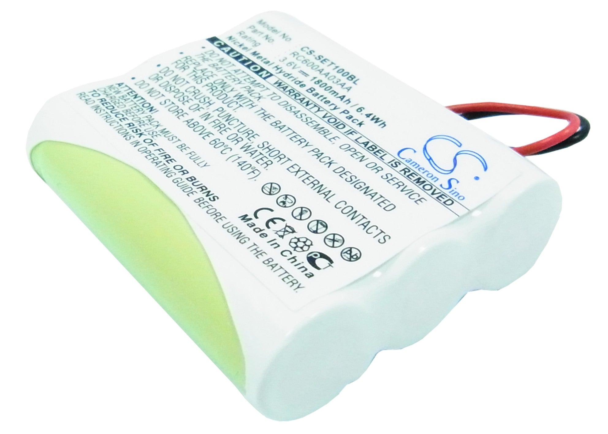 1800mAh Ni-MH 3.6V Replacement Battery for Proxibus LDP400, MONETEL EFT & Sagem CDK P2000 Terminals
