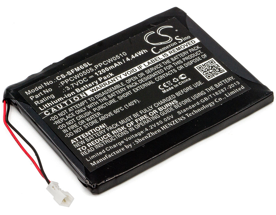 1200mAh Battery for i-Audio X5L 30GB Player - 3.7V Li-ion (68x51x4mm) - PPCW0505/0508/0510 Replacement
