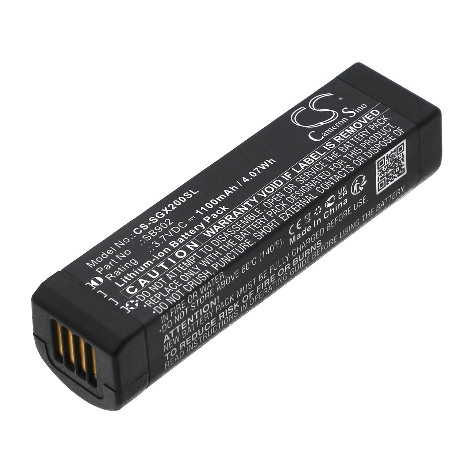 1100mAh Replacement Battery for Shure GLXD1 GLXD2 GLX-D Wireless & MXW2 Microphones - SB902/SB902A, 3.7V Li-ion
