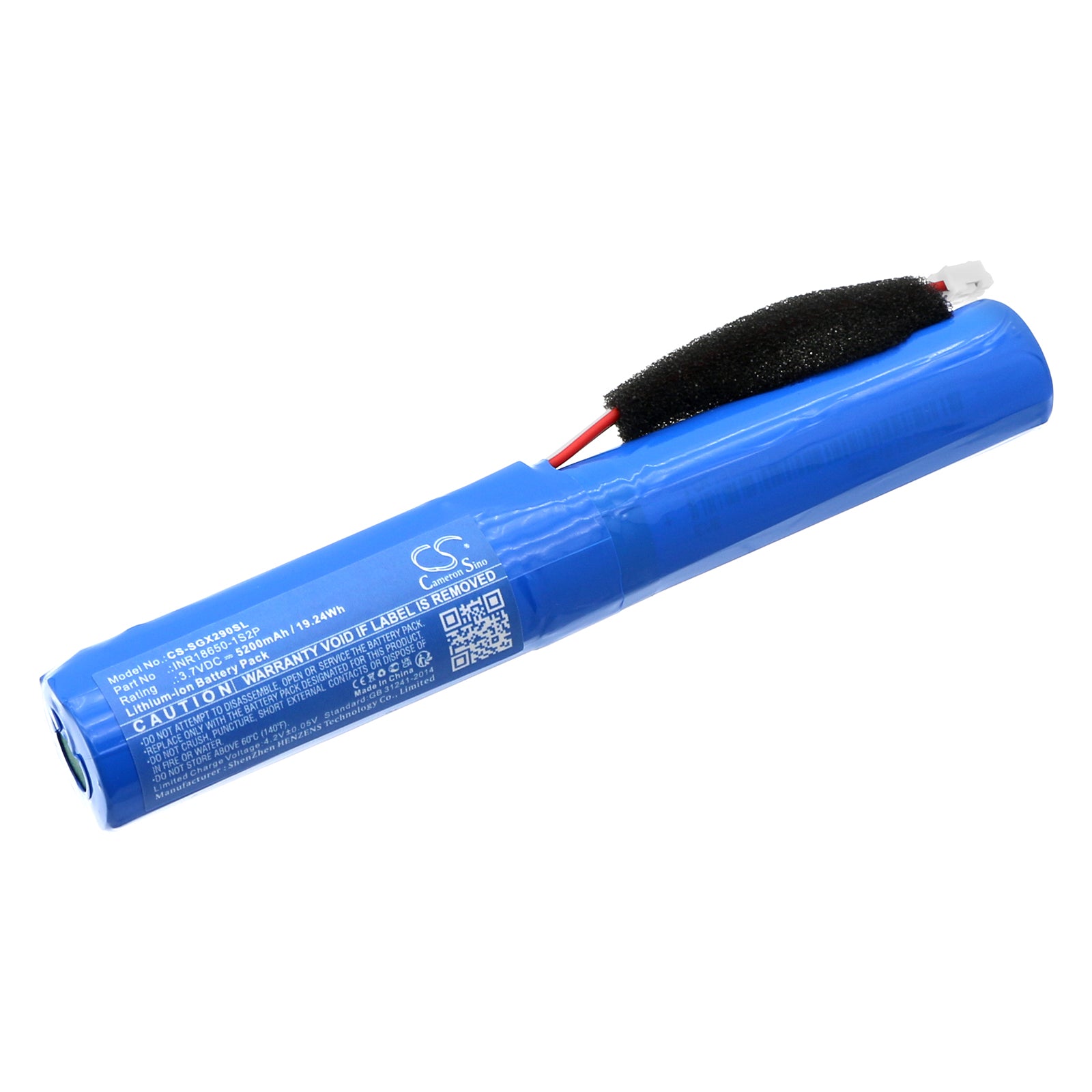 5200mAh Replacement Battery for Sharp GX-BT280/GX-BT290 Bluetooth Speaker (3.7V, INR18650-1S2P) - High Capacity Upgrade
