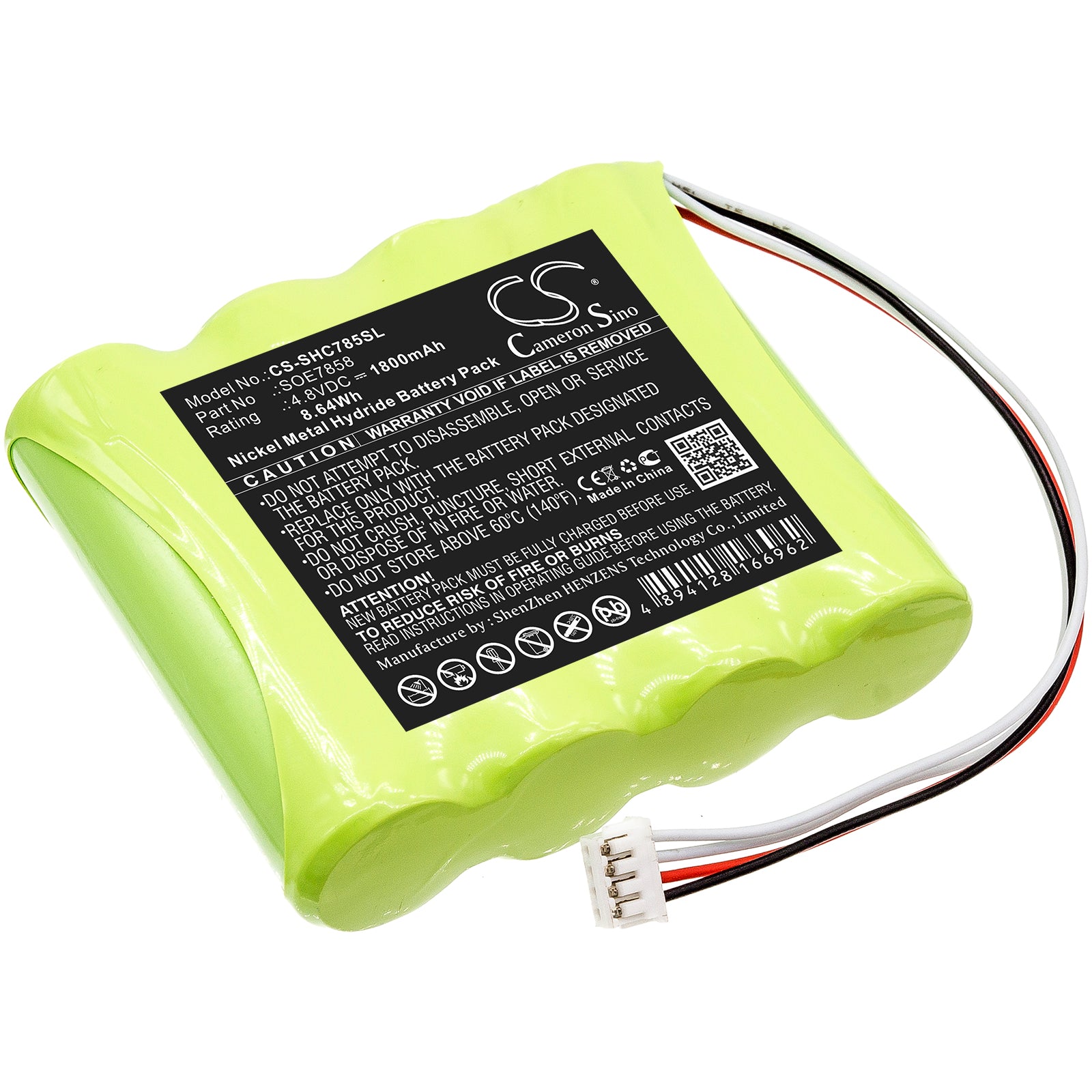 1800mAh Ni-MH Replacement Battery for Soehnle Scale 7858 & SOE7858, 4.8V 8.64Wh - Equipment, Survey, Test Devices

