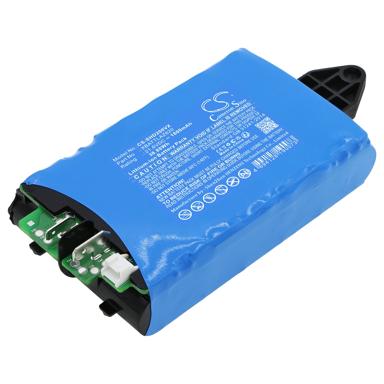 21.6V 1800mAh Replacement Battery for Shark HydroVac WD200 & Matrix Plus Robot Vacuum
