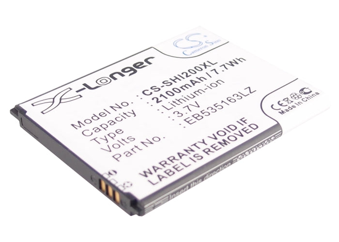 2100mAh Replacement Battery for Samsung Galaxy Stellar, Admire, Lightray 4G - SCH-R820, SCH-I200 - Extended Life Battery
