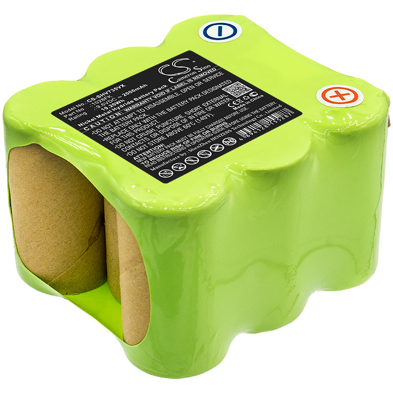 Shark SV735 Vacuum Battery, 9.6V 2000mAh Ni-MH Replacement Pack, Cordless, 68.8x61.85x44.1mm
