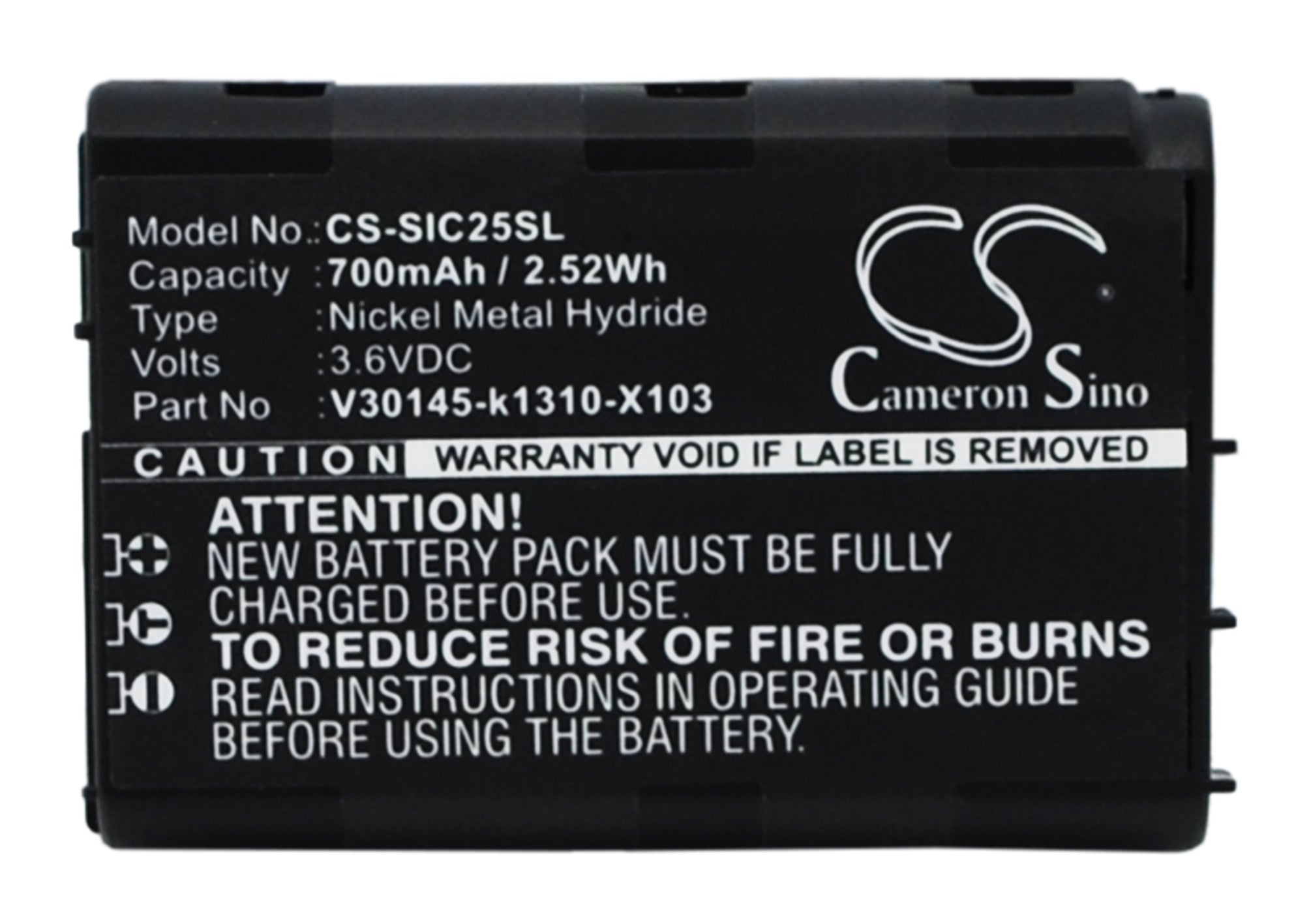 700mAh Ni-MH 3.6V Replacement Battery for Siemens C25, C28, C25e, C2588 PowerMobile Cordless Phones
