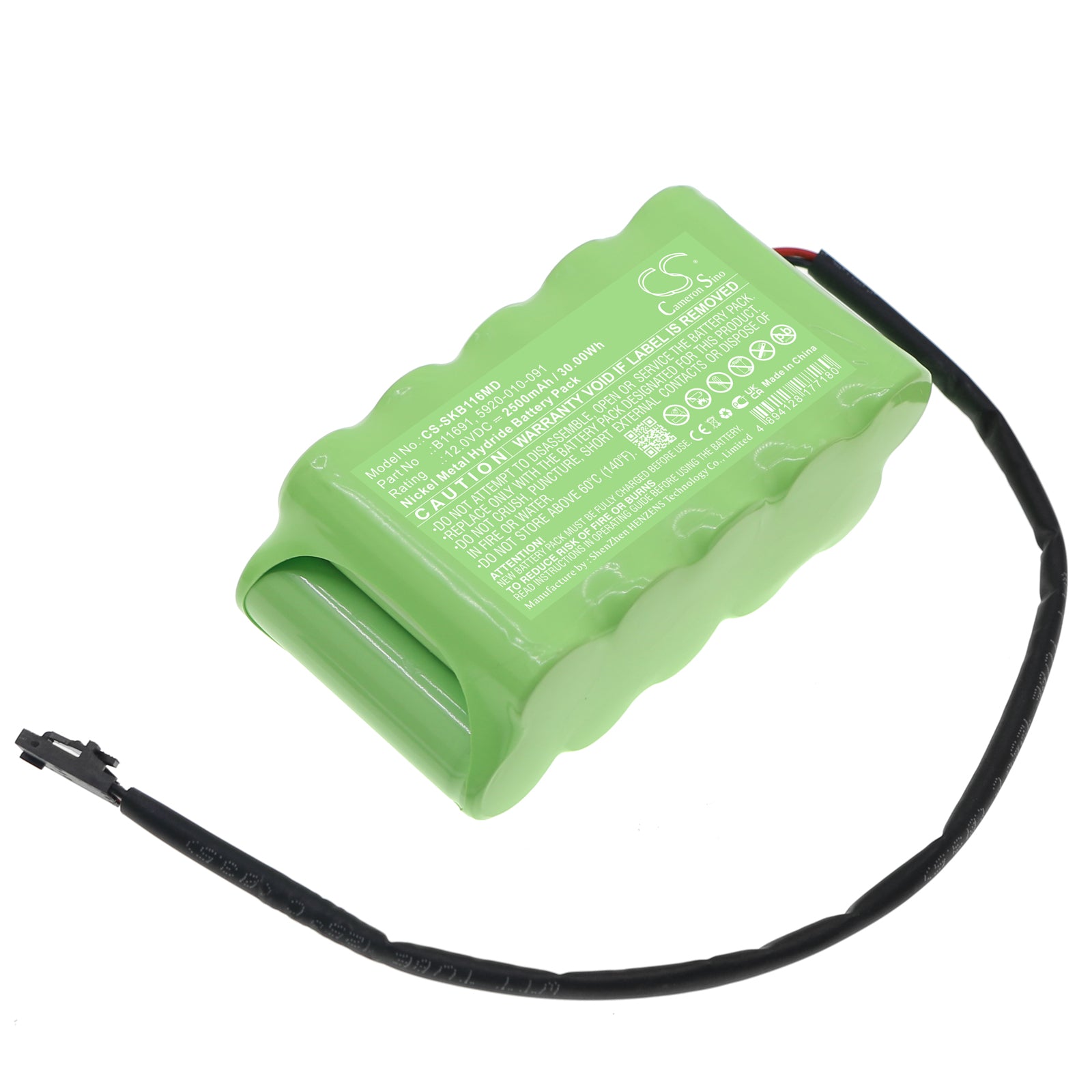 12V 2500mAh Ni-MH Replacement Battery for Stryker SmartPump Tourniquet SP-1C & SP-2CX

