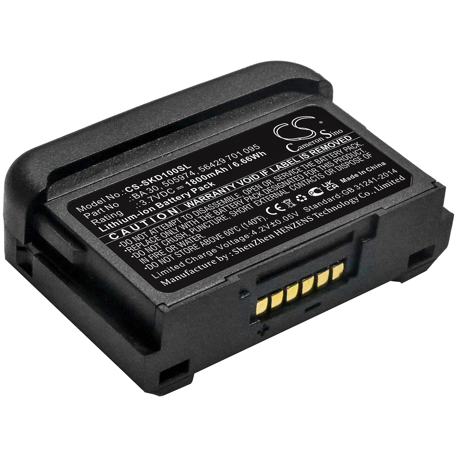 1800mAh Li-ion Battery Replacement for Sennheiser SK D1/AVX/Evolution Wireless/SpeechLine Bodypacks - BA 30 Compatible
