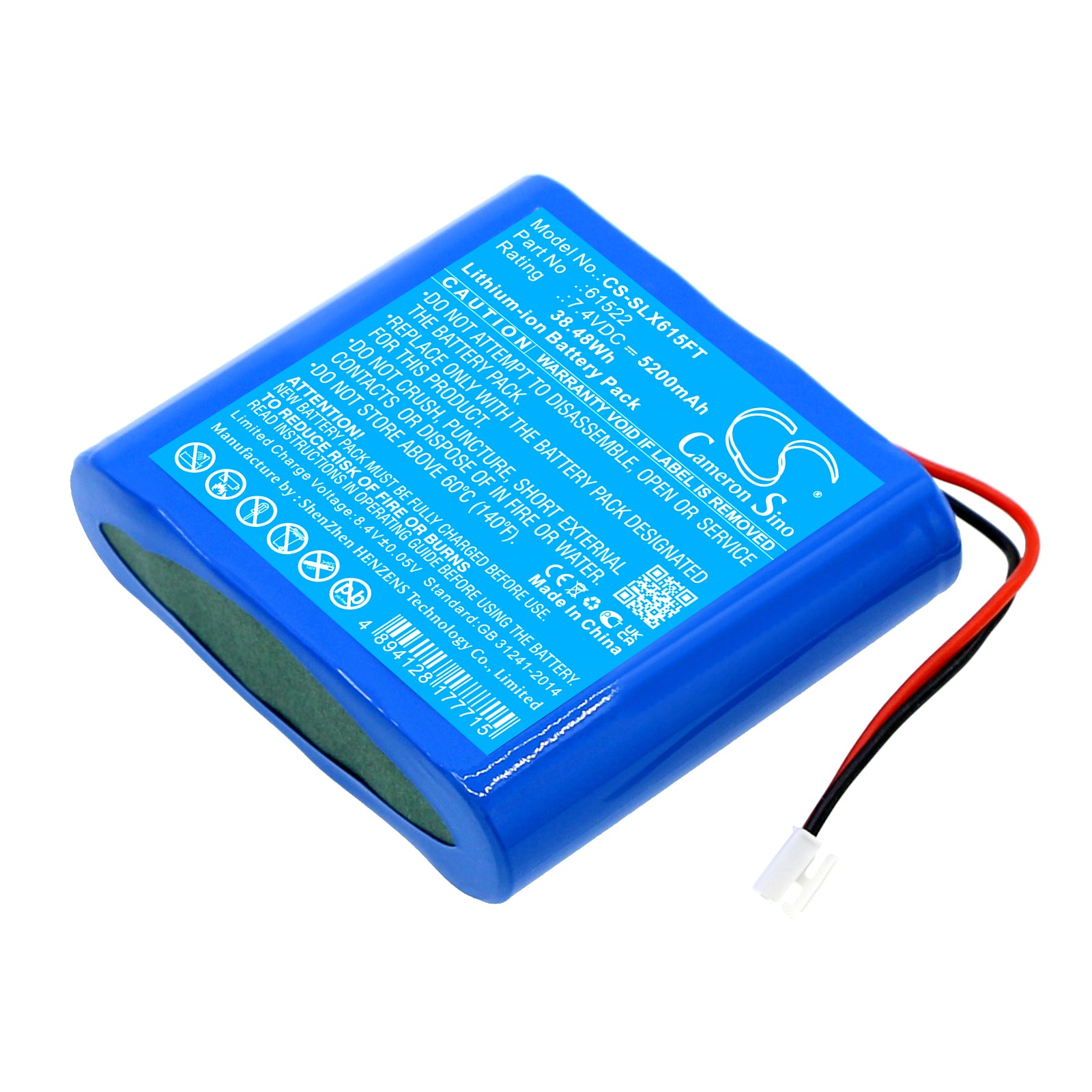 5200mAh 7.4V Replacement Battery Pack for Streamlight BEARTRAP Work Light, High-Capacity Extended Run Time
