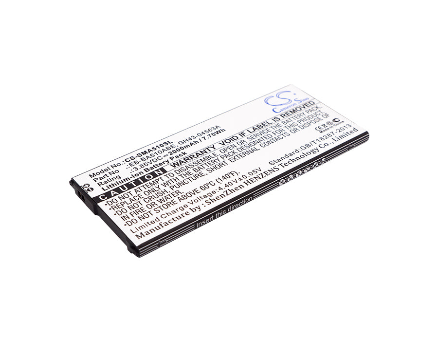2000mAh Replacement Battery for Samsung Galaxy A5 2016 Duos SM-A510 Series - Li-ion 3.85V - Phone Repair Part
