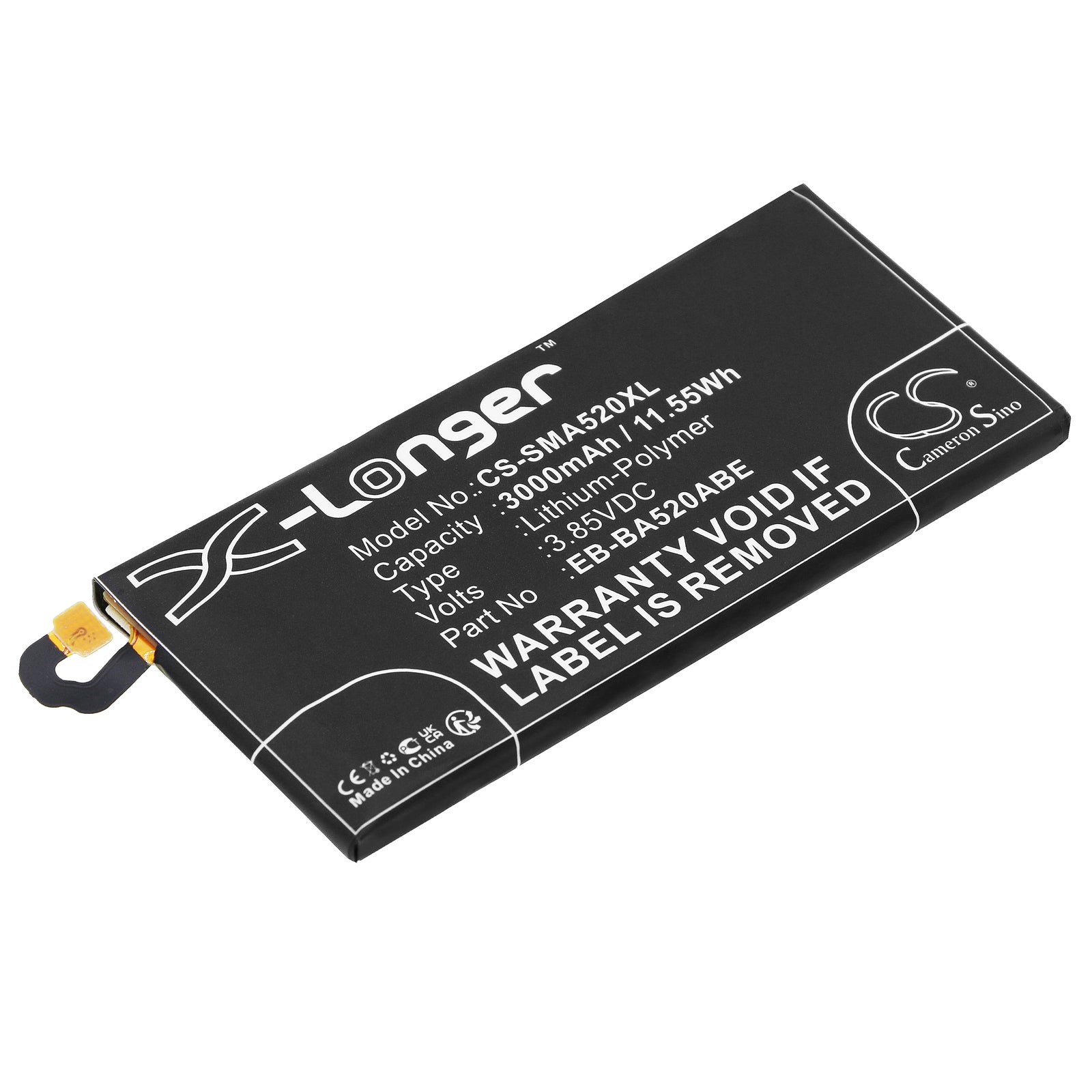 3000mAh Replacement Battery for Samsung Galaxy A5 2017 (SM-A520F) - Premium Li-Polymer 3.85V - Phone Repair Part

