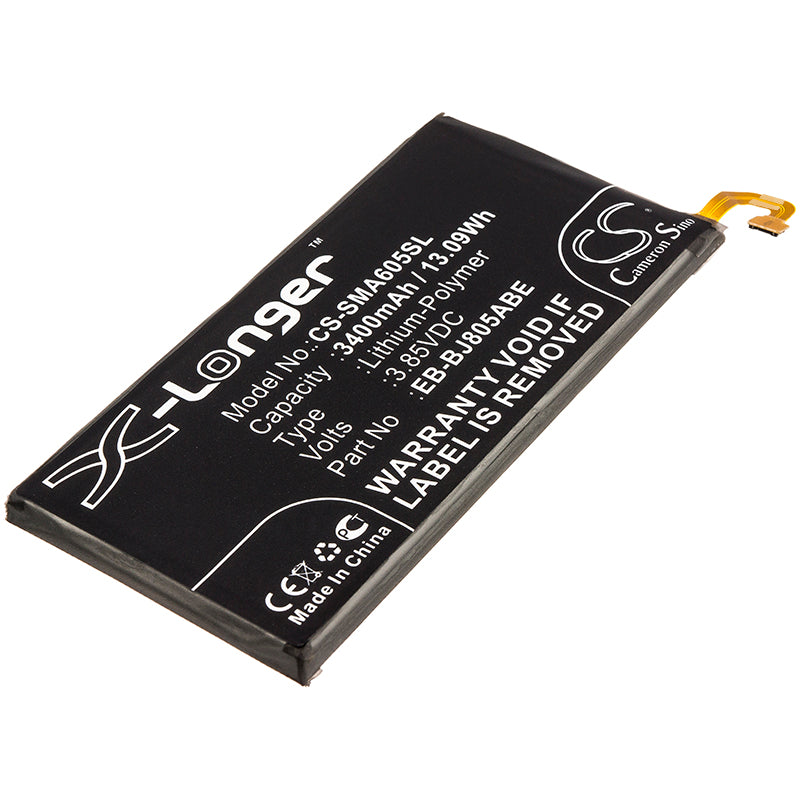 3400mAh Replacement Battery for Samsung Galaxy A6+ 2018, A9 Star Lite, Jean - SM-A605FN EB-BJ805ABE

