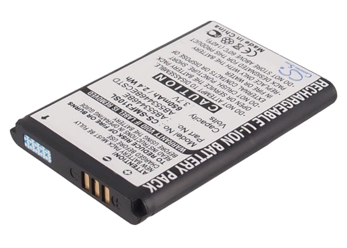 650mAh Replacement Battery for Samsung SGH-F318, GT-B2100, GT-E1410 Series Li-ion 3.7V - AB553446BE
