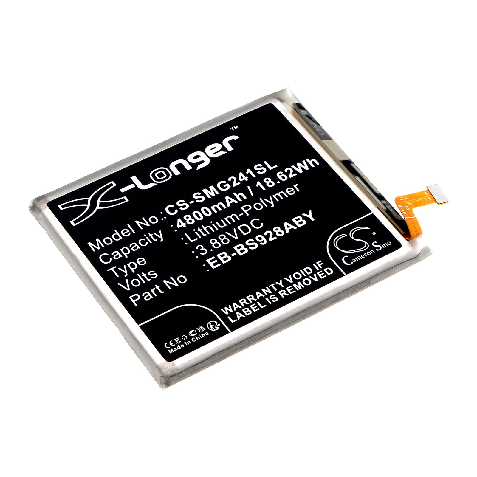 4800mAh Replacement Battery for Samsung Galaxy S24 Ultra (SM-S928 Series) - 3.88V Li-Polymer
