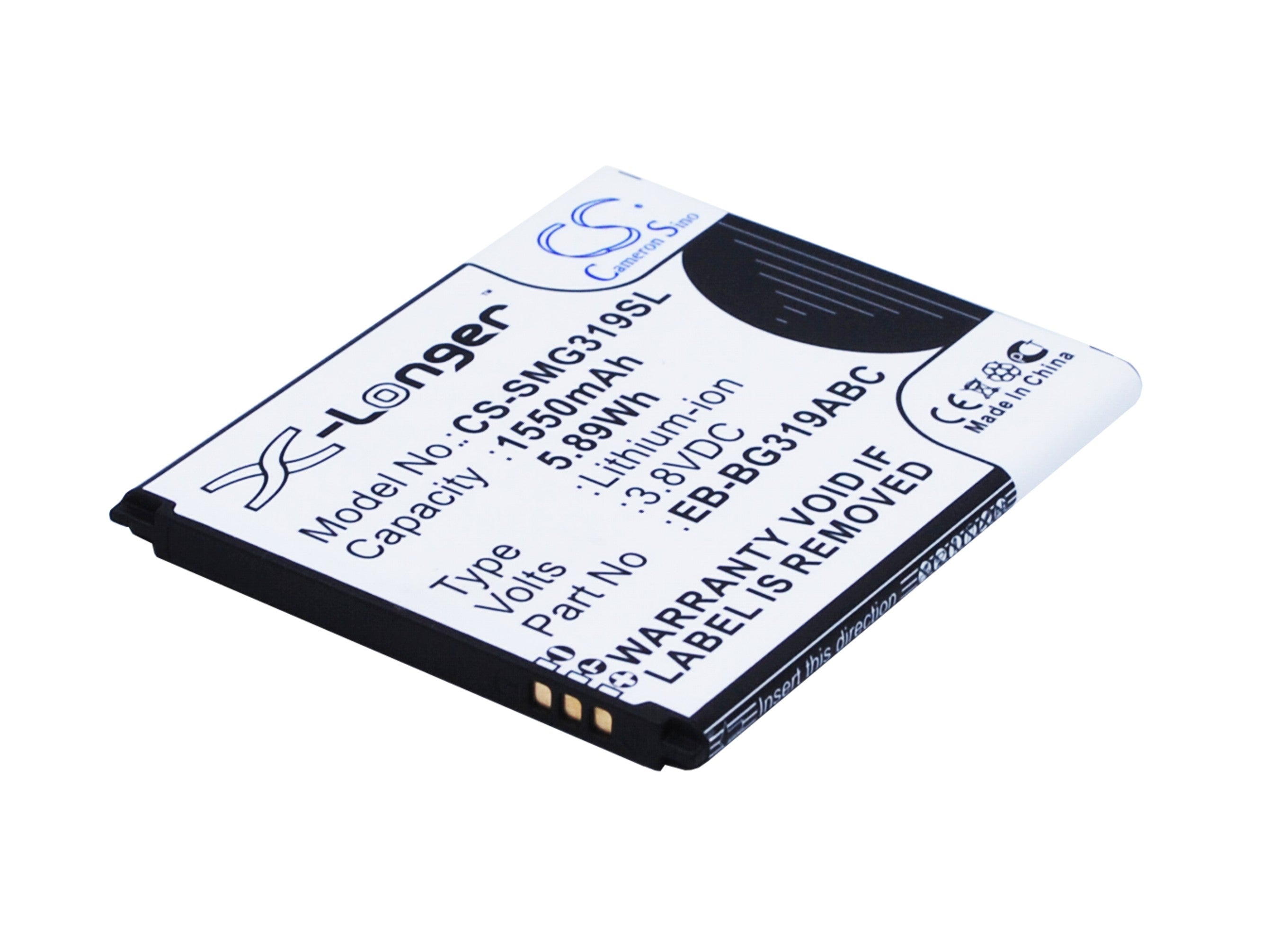 Samsung Galaxy Ace 4 LTE Battery - SM-G310A, SM-G3139D Replacement - 1550mAh Li-ion 3.8V
