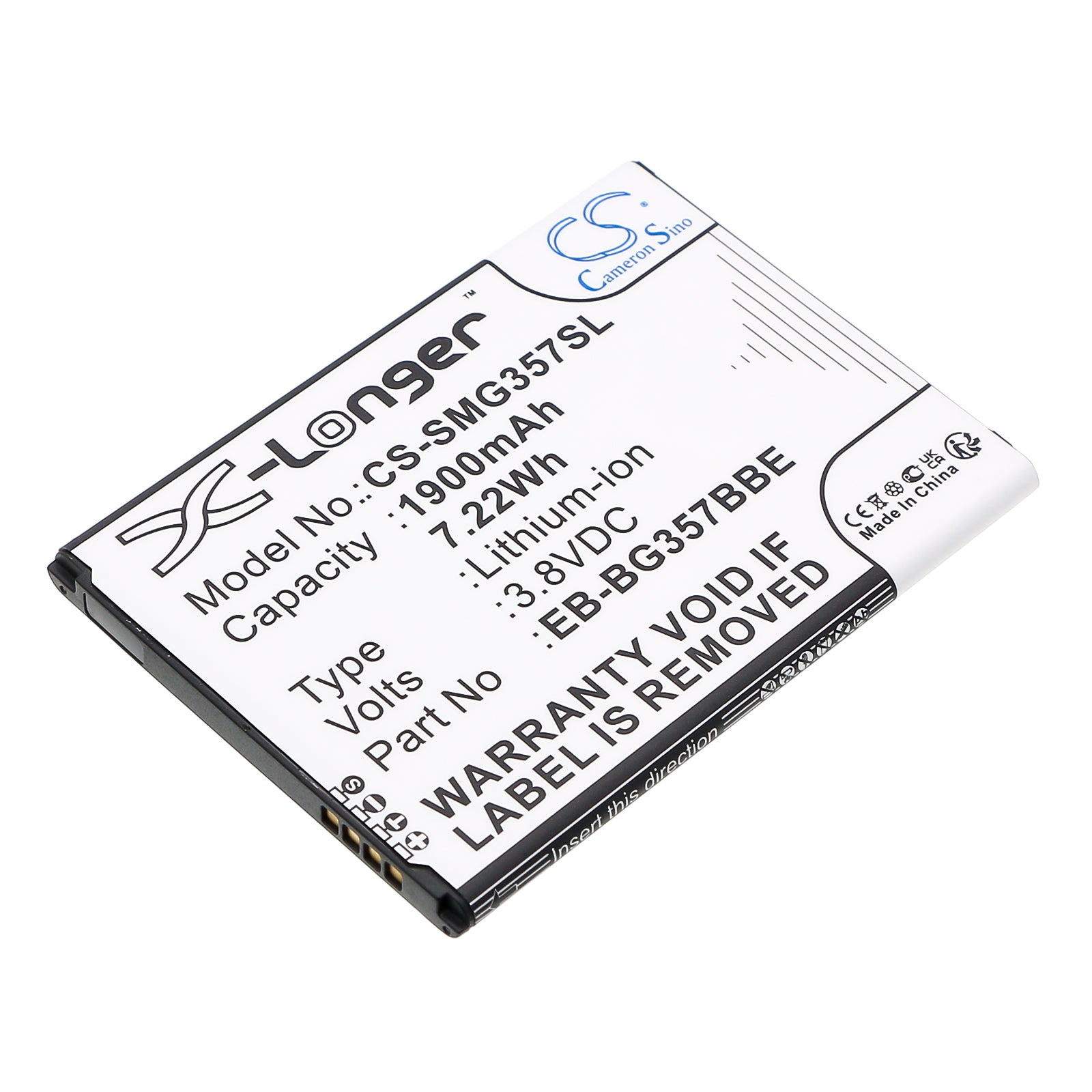 Galaxy Ace Style LTE SM-G357M/FZ Replacement Battery - 1900mAh, 3.8V Premium Li-ion Smartphone Battery 
