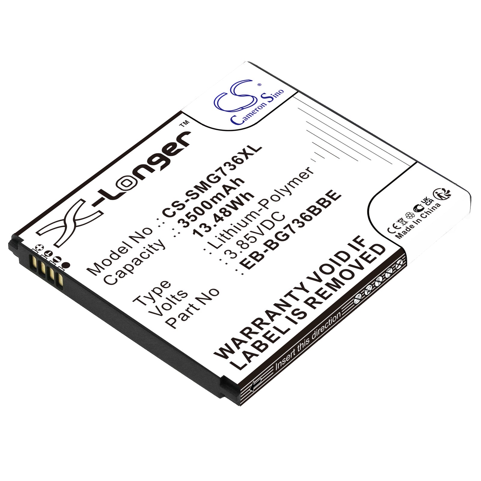 3500mAh Replacement Battery for Samsung Galaxy Xcover 6 Pro (SM-G736U, SM-G736B) - 3.85V Li-Polymer, Phone Repair Part

