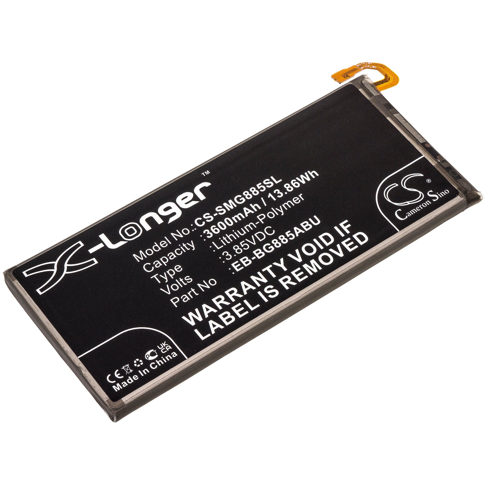 3600mAh Replacement Battery for Galaxy A8 Star/A9 Star (SM-G885F/DS, SM-G885Y/DS) - EB-BG885ABU - Long-lasting Power
