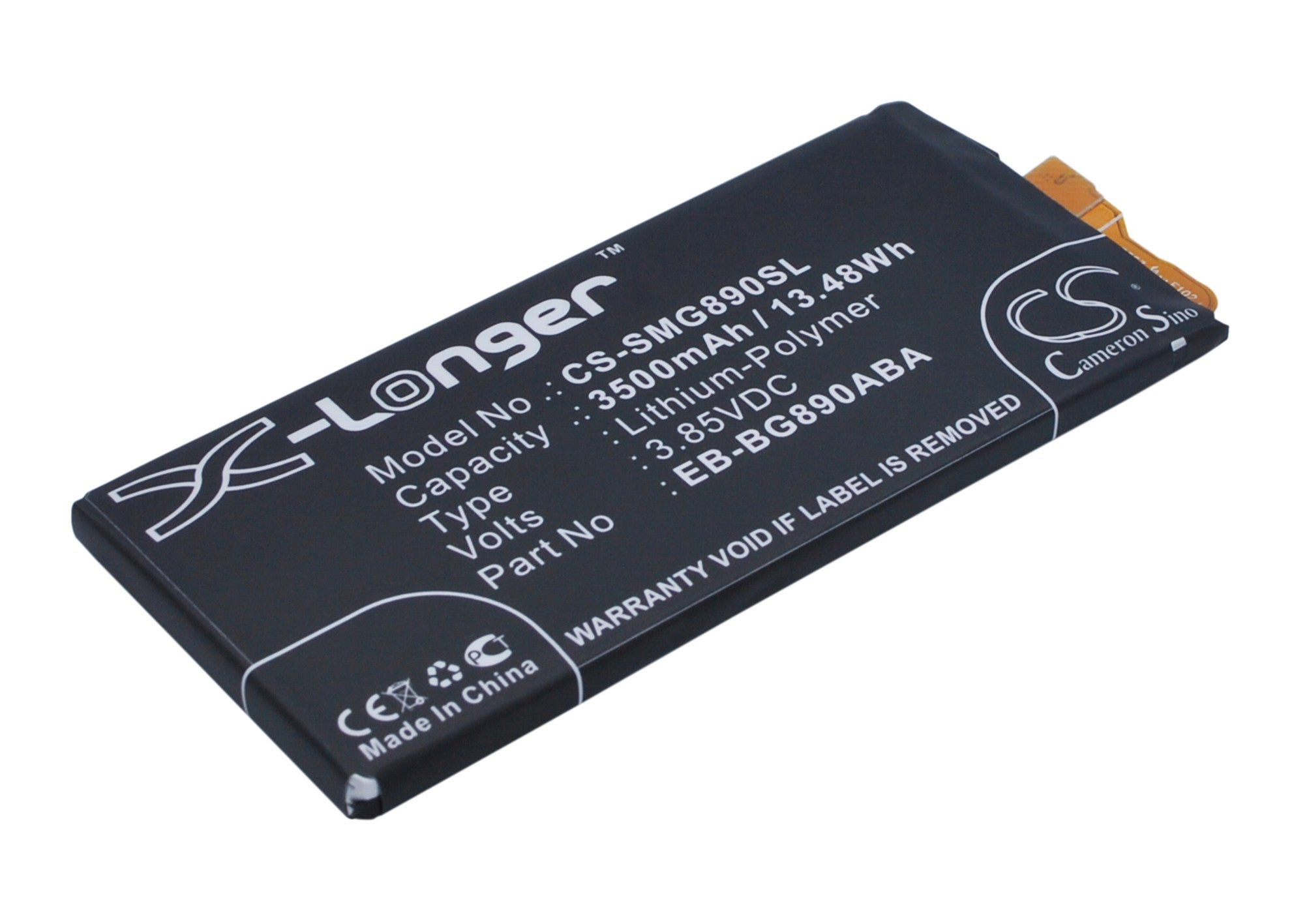 Samsung Galaxy S6 Active Battery Replacement - 3500mAh Li-Polymer, 3.85V - SM-G890 Model Upgrade
