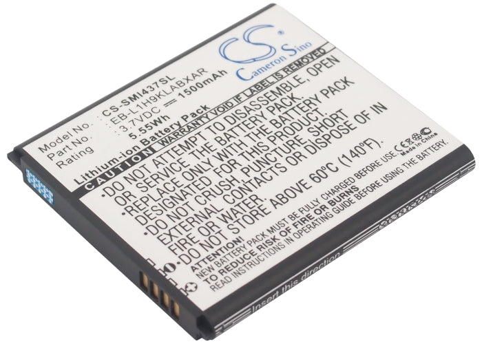 Galaxy Express SGH-I437 Battery: GT-I8730 Replacement - 1500mAh 3.7V Li-ion - 5.55Wh
