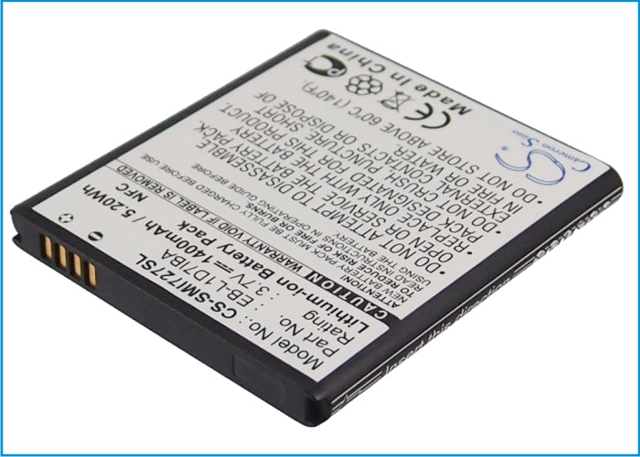 Galaxy S II Battery: 1400mAh Li-ion Replacement for SGH-I727, T989, Hercules - 3.7V Power
