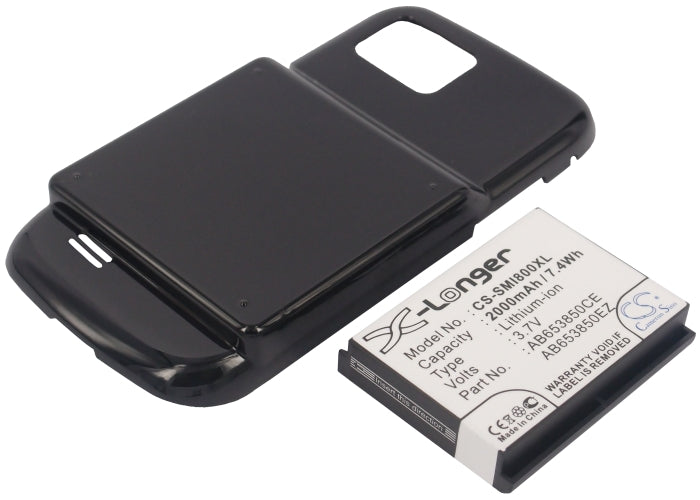 Samsung GT-I8000 Battery Replacement - 2000mAh 3.7V Li-ion - GT-I8000H, AB653850CE
