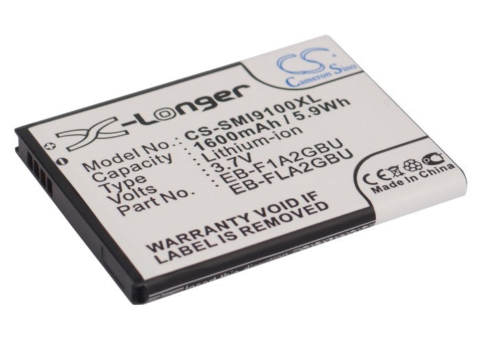 1600mAh 3.7V Li-ion Replacement Battery for Galaxy S2, Hercules, and Compatible Smartphones
