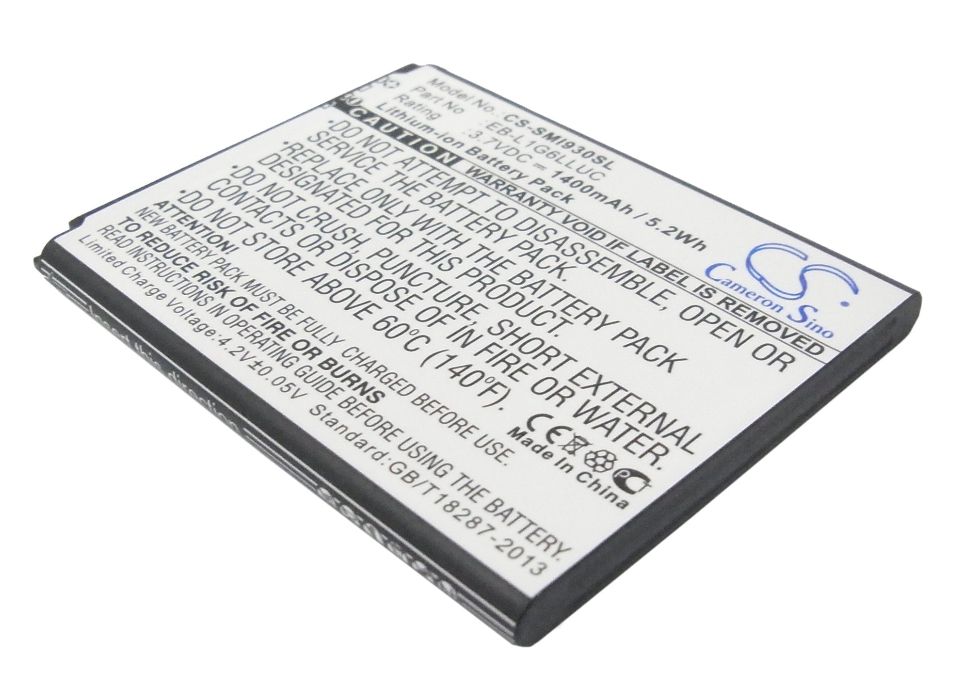Galaxy S3 Replacement Battery - 1400mAh - 3.7V Li-ion - AT&T, T-Mobile, Verizon, Sprint - Phone Battery 
