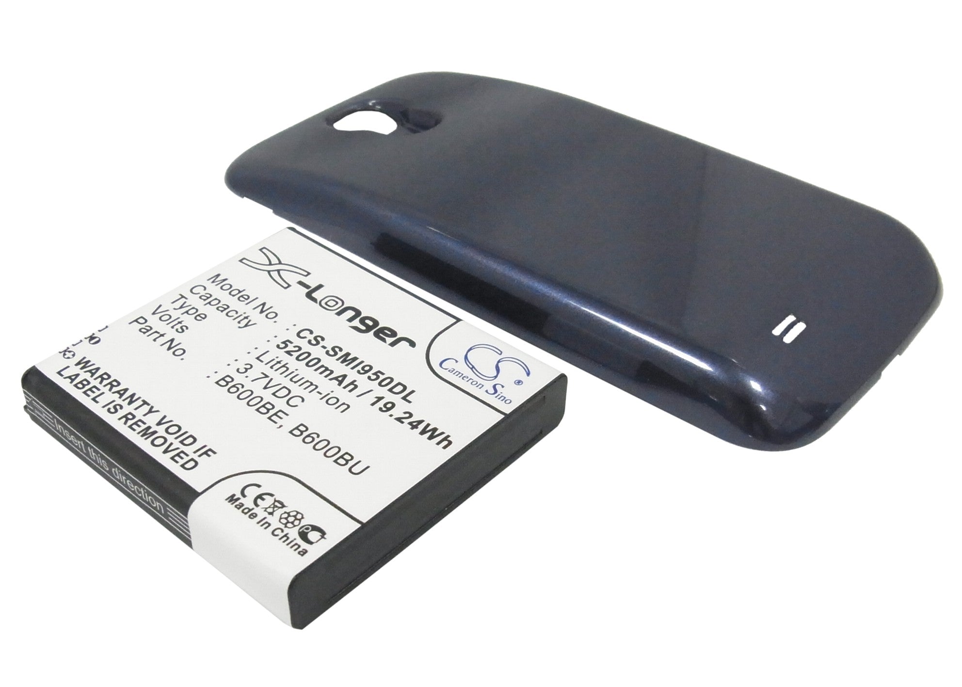 5200mAh Extended Battery for Samsung Galaxy S4 GT-I9500 LTE - Replacement Li-ion 3.7V 19.24Wh
