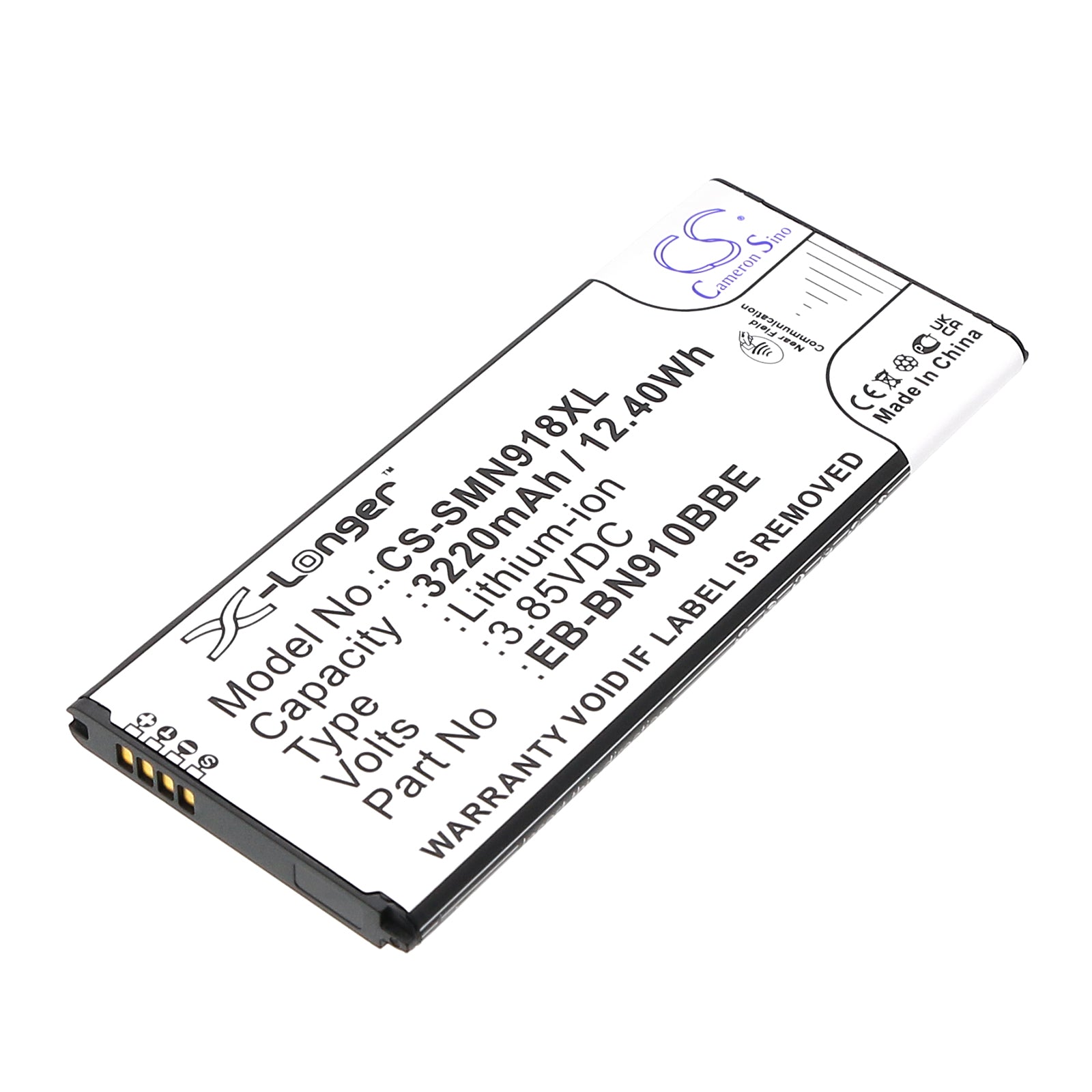 3220mAh Replacement Battery for Galaxy Note 4 (SM-N910 Series) - 3.85V Li-ion - EB-BN910BBE