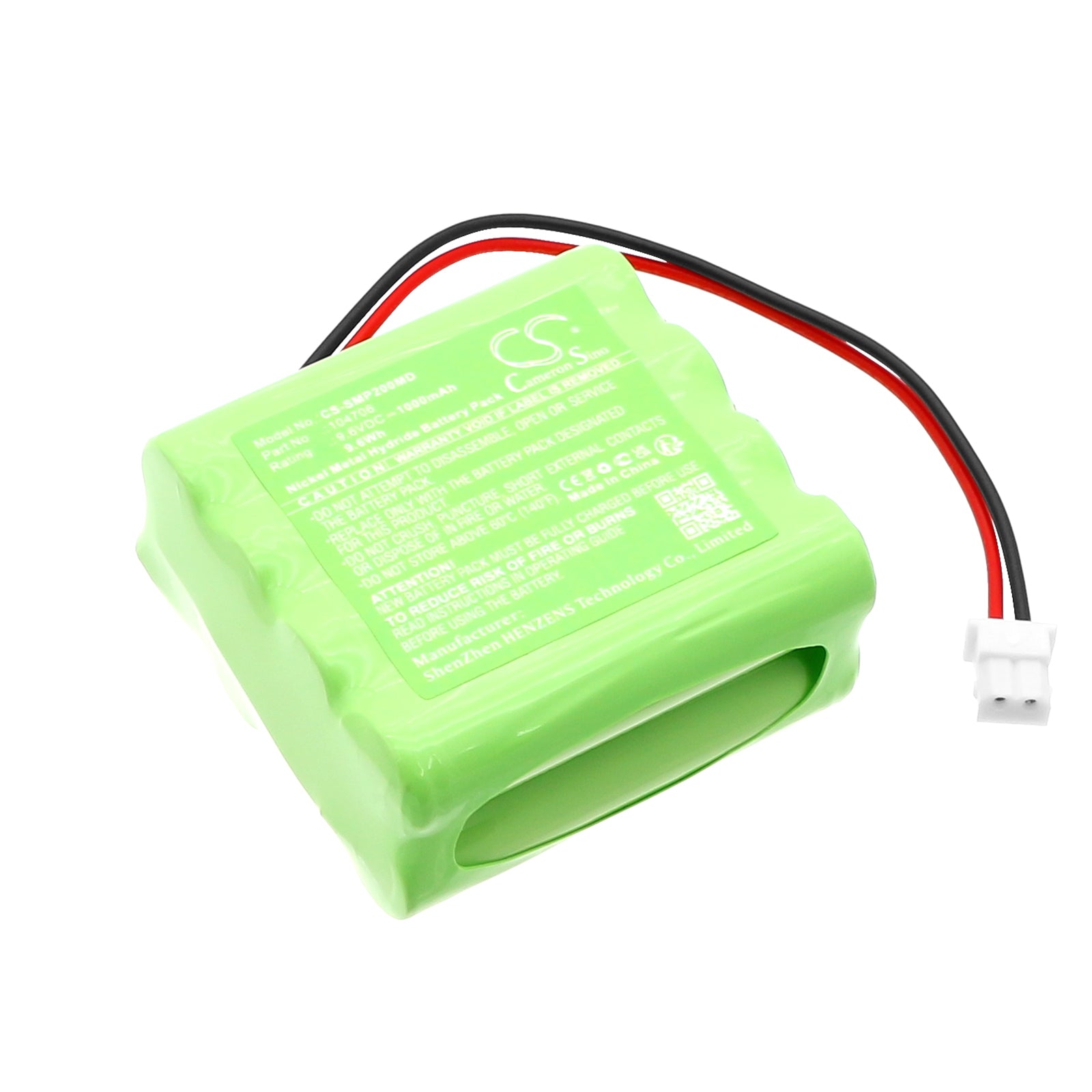 SCHWA EMP2 Medical Device Battery Replacement - 9.6V 1000mAh Ni-MH - SCHWA 104706 Compatible
