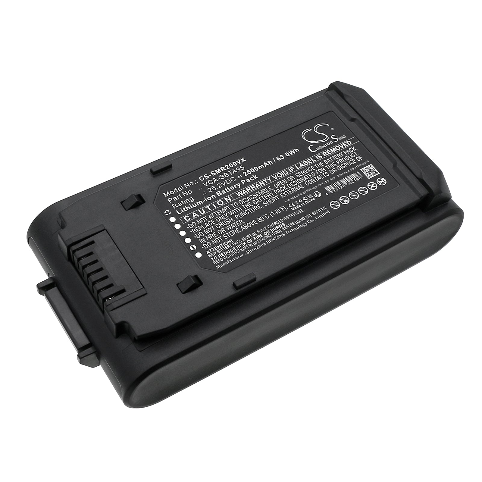 25.2V 2500mAh Replacement Battery for Samsung Bespoke Jet Vacuum VS20A95, VCA-SBTA95, DJ96-00242A
