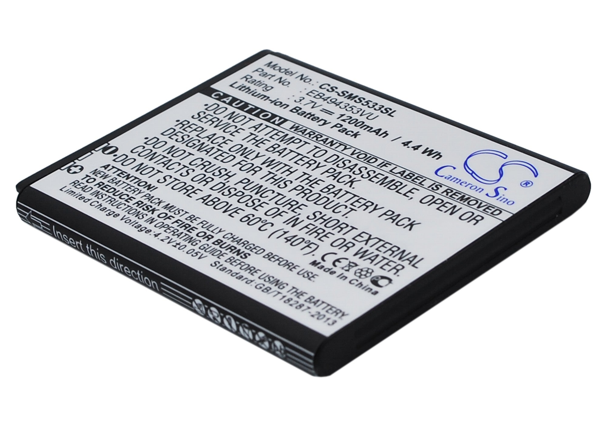 1200mAh Replacement Battery for Samsung Galaxy Mini GT-S5570 - 3.7V Li-ion - Extended Life Power Solution
