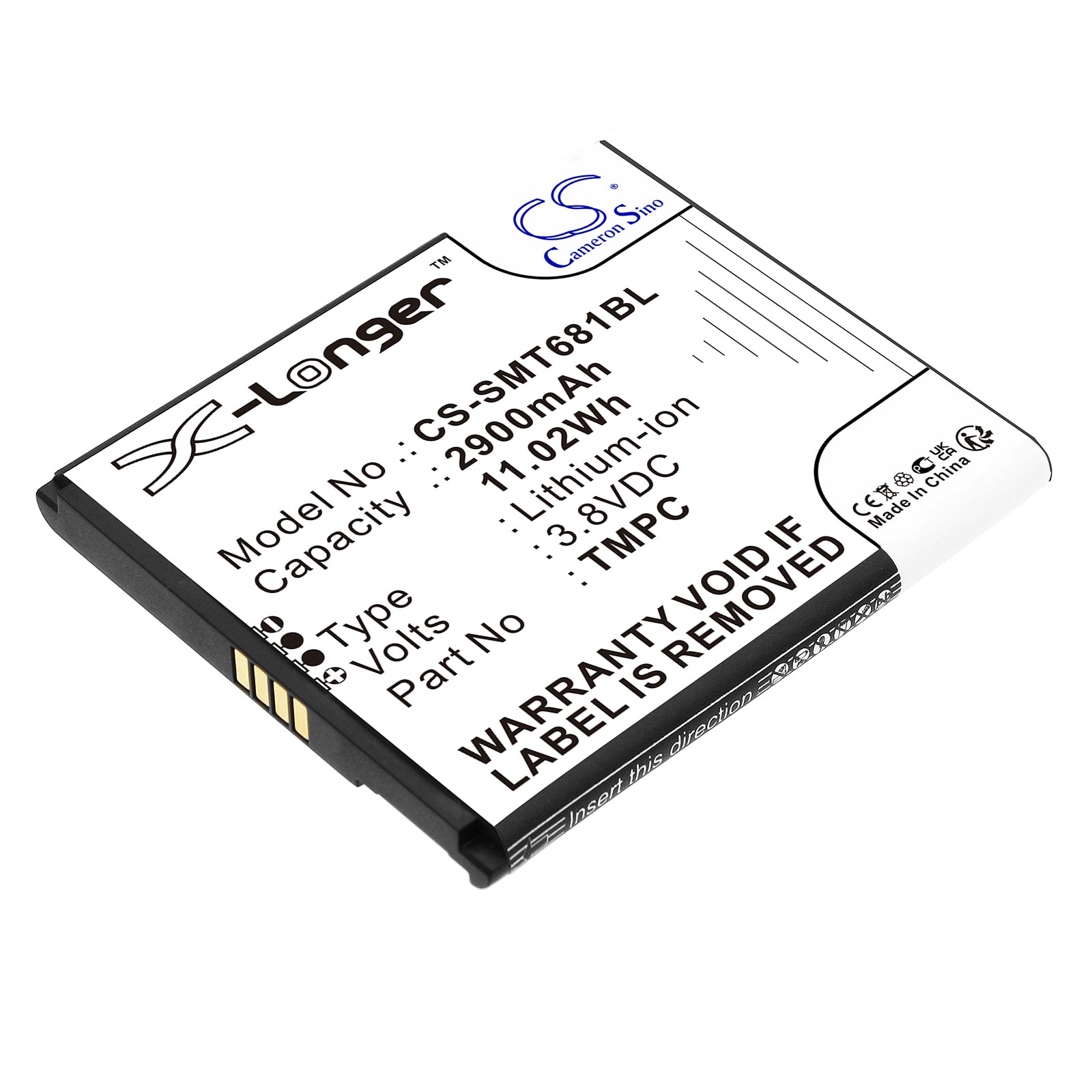 2900mAh 3.8V Li-ion Replacement Battery for Sunni T6810/H/M & P2 LITE SE Payment Terminal
