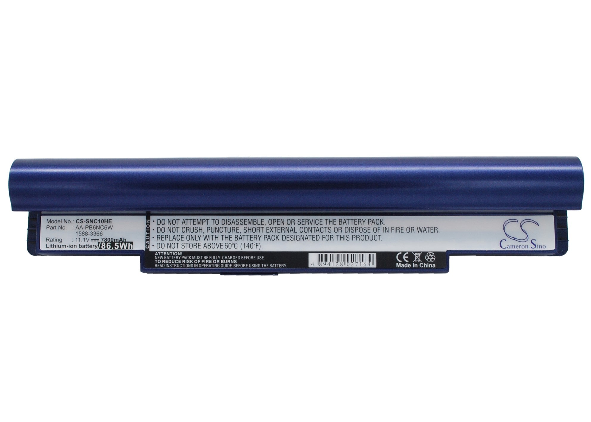 7800mAh 11.1V Li-ion Laptop Battery Replacement for Samsung NP-NC10, NP-N130, NP-N140 Series

