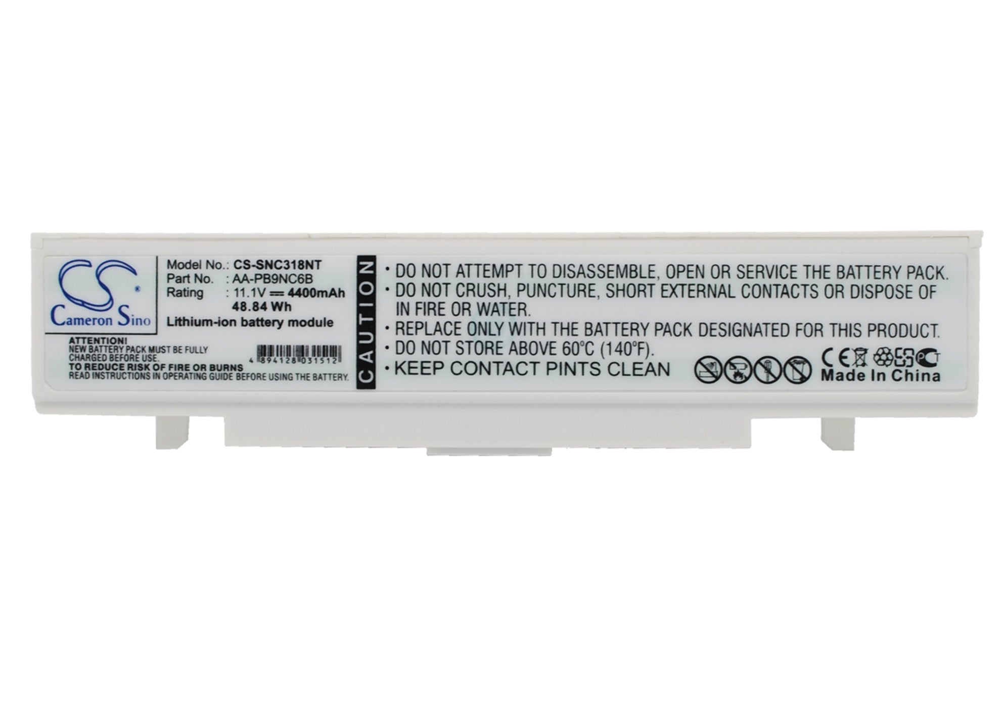 4400mAh Laptop Battery for Samsung Q318 R468 R710 RF511 Series - 11.1V Li-ion Replacement 
