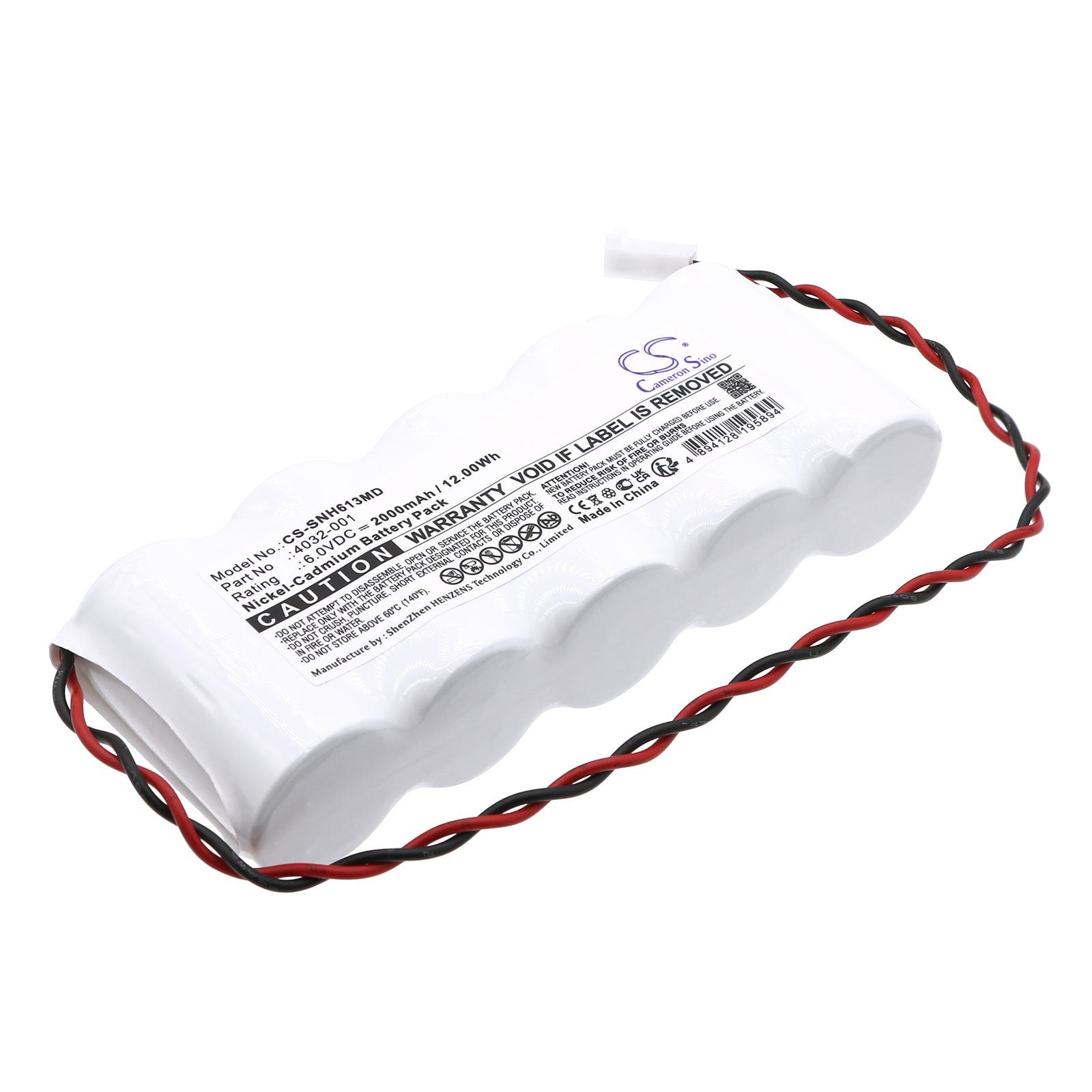 6.0V 2000mAh Ni-CD Replacement Battery for BCI/Nonin Pulse Oximeters - Microspan 8700 & 8800 Series
