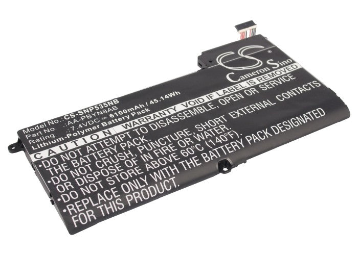6100mAh Laptop Battery for Samsung NP530U4B/535U4C Series - 7.4V 45.14Wh Li-Polymer Replacement - BA43-00339A

