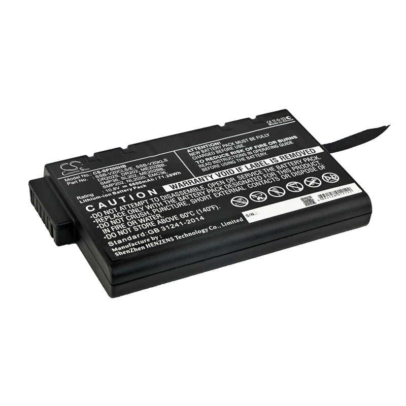 Laptop Battery for AST Ascentia/Getac S400/Samsung SENS - 6600mAh 10.8V Li-ion - Replacement Battery

