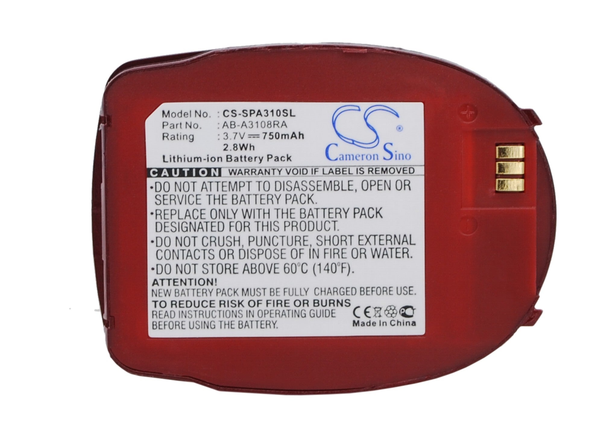 Samsung SPH-A310 Replacement Battery: 750mAh, 3.7V Li-ion, Mobile Phone Battery (60x45x6.8mm)
