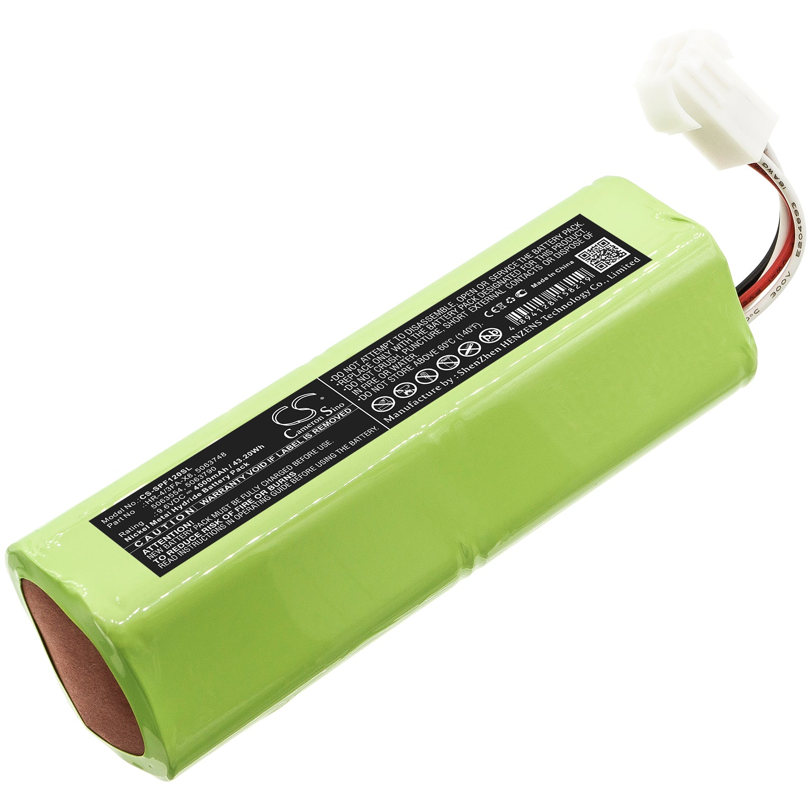 9.6V 4500mAh Ni-MH Replacement Battery for 3M Scott Proflow PF-630 PF-619E - Survey & Testing Equipment
