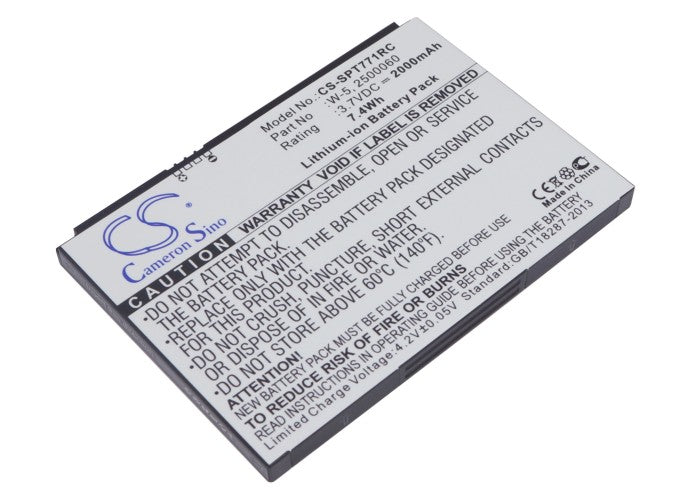 2000mAh Replacement Battery for AT&T Unite/Netgear Aircard 782s Hotspot - 3.7V Li-ion (77.2x54x6.2mm)
