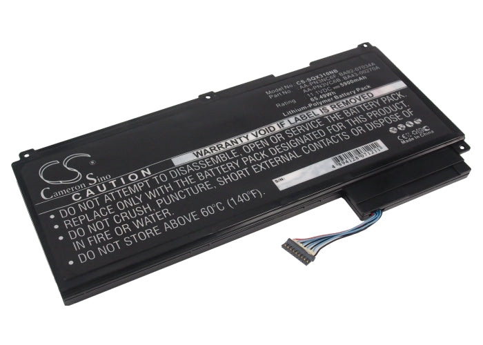 Extended Life 5900mAh Battery for Samsung NP-SF511 & QX Series Laptops (11.1V, 65.49Wh, Li-Polymer) - Replacement Battery
