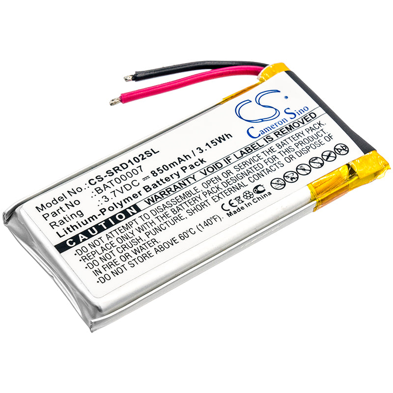 850mAh Replacement Battery for Cardo Scala Rider Packtalk/Duo Wireless Headset - SRPT0102, 3.7V Li-Polymer
