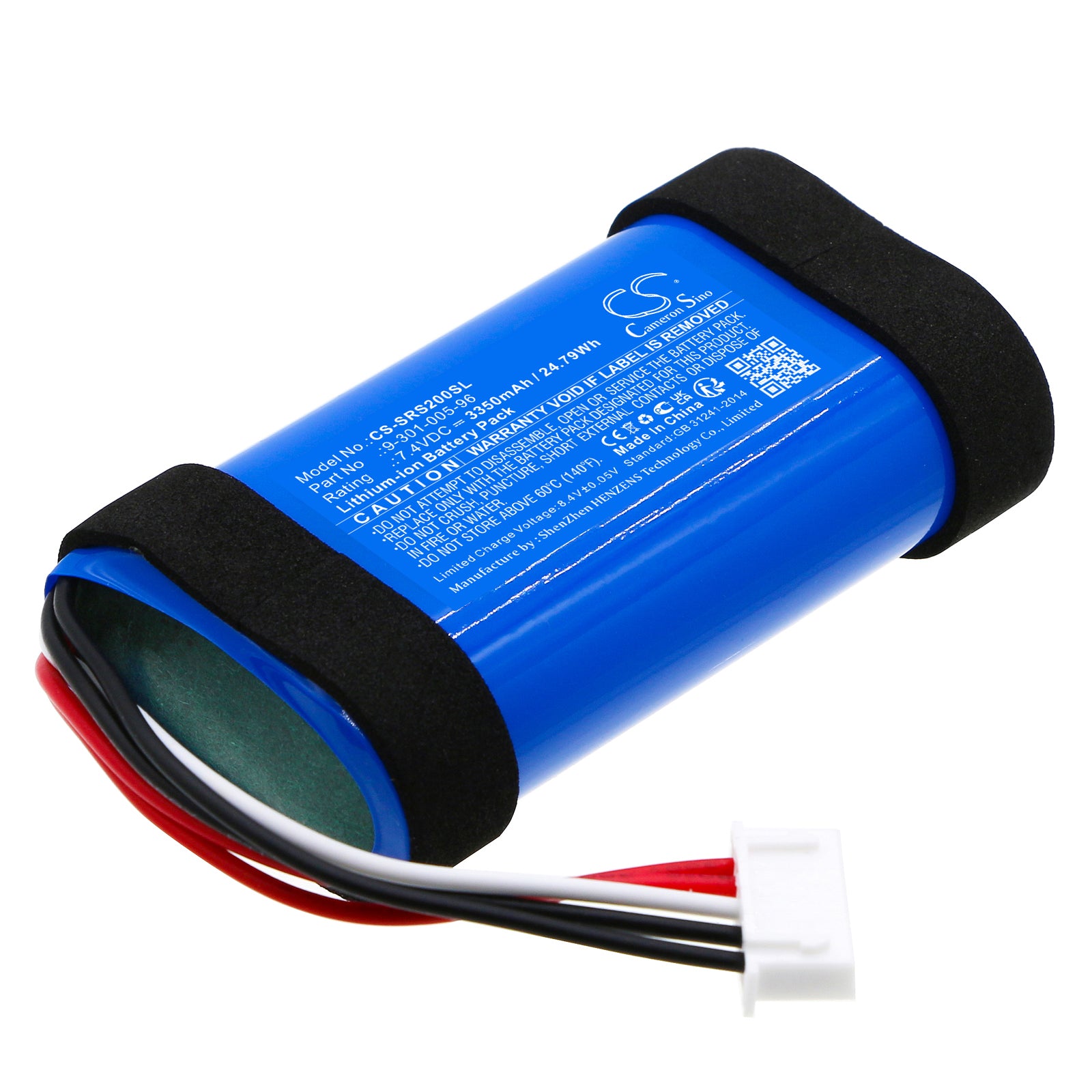 3350mAh 7.4V Li-ion Replacement Battery for Sony LSPX-S2 & LSPX-S3 Wireless Speakers - 24.79Wh, Replaces 9-301-005-96
