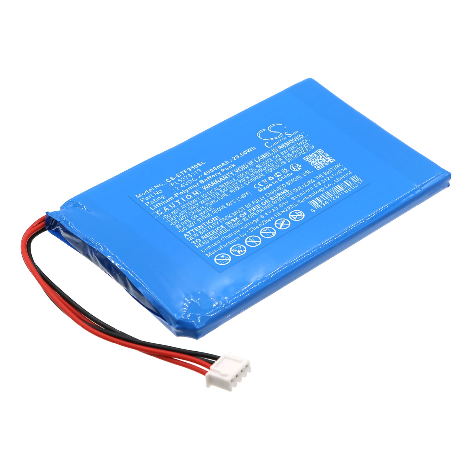 7.4V 4000mAh Li-Polymer Replacement Battery for Securitytronix ST-F35 & IP BUDDY+ Tester - PL5373113
