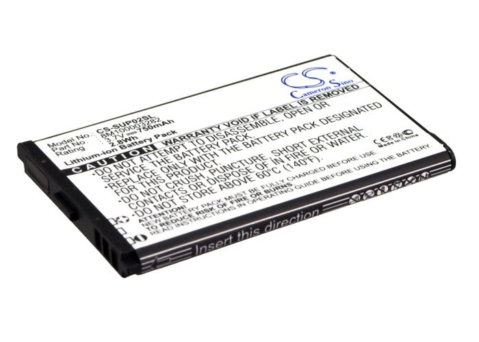 750mAh Replacement Battery for Callaway uPro MX+, MX, G1 GPS Navigator - 3.7V Li-ion
