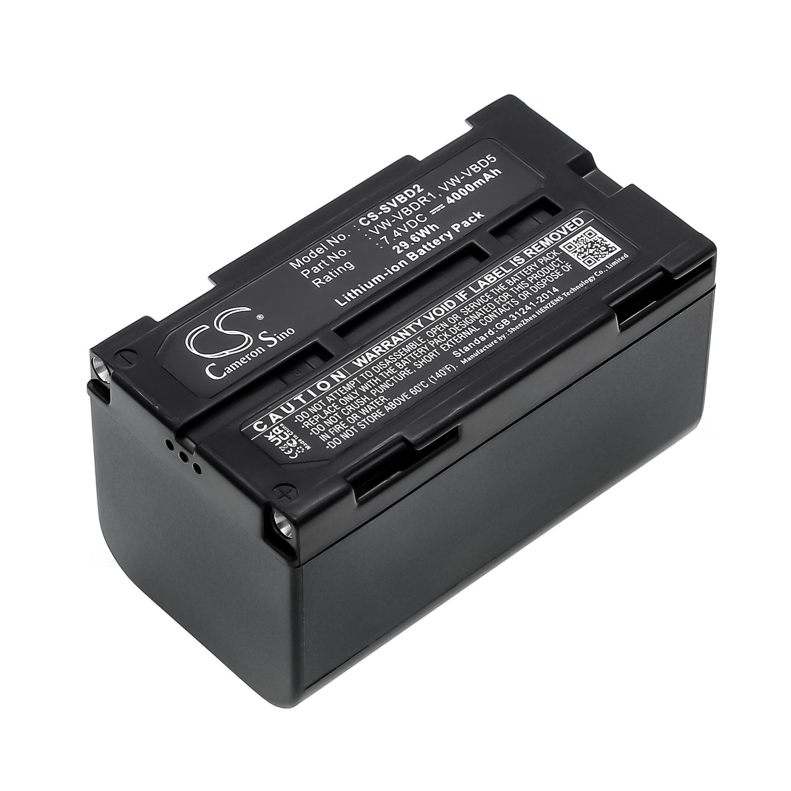 7.4V 4000mAh Li-ion Replacement Battery for Canon ES Series, GL1, XL1, Hitachi VM & Panasonic AG/NV Camcorders - Replaces BP-85
