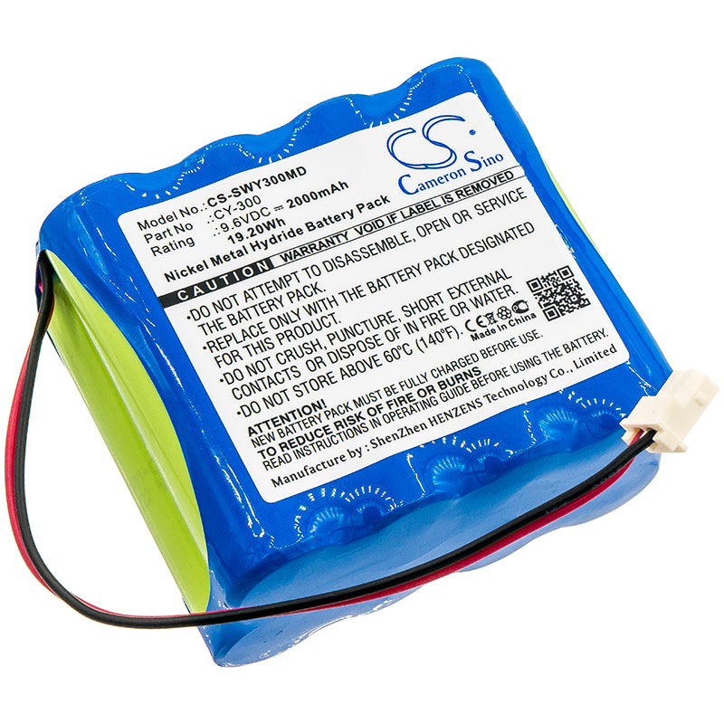 Replacement 9.6V 2000mAh Ni-MH Battery for Smiths CY-300 Medical Infusion Pump - Long-Lasting Performance
