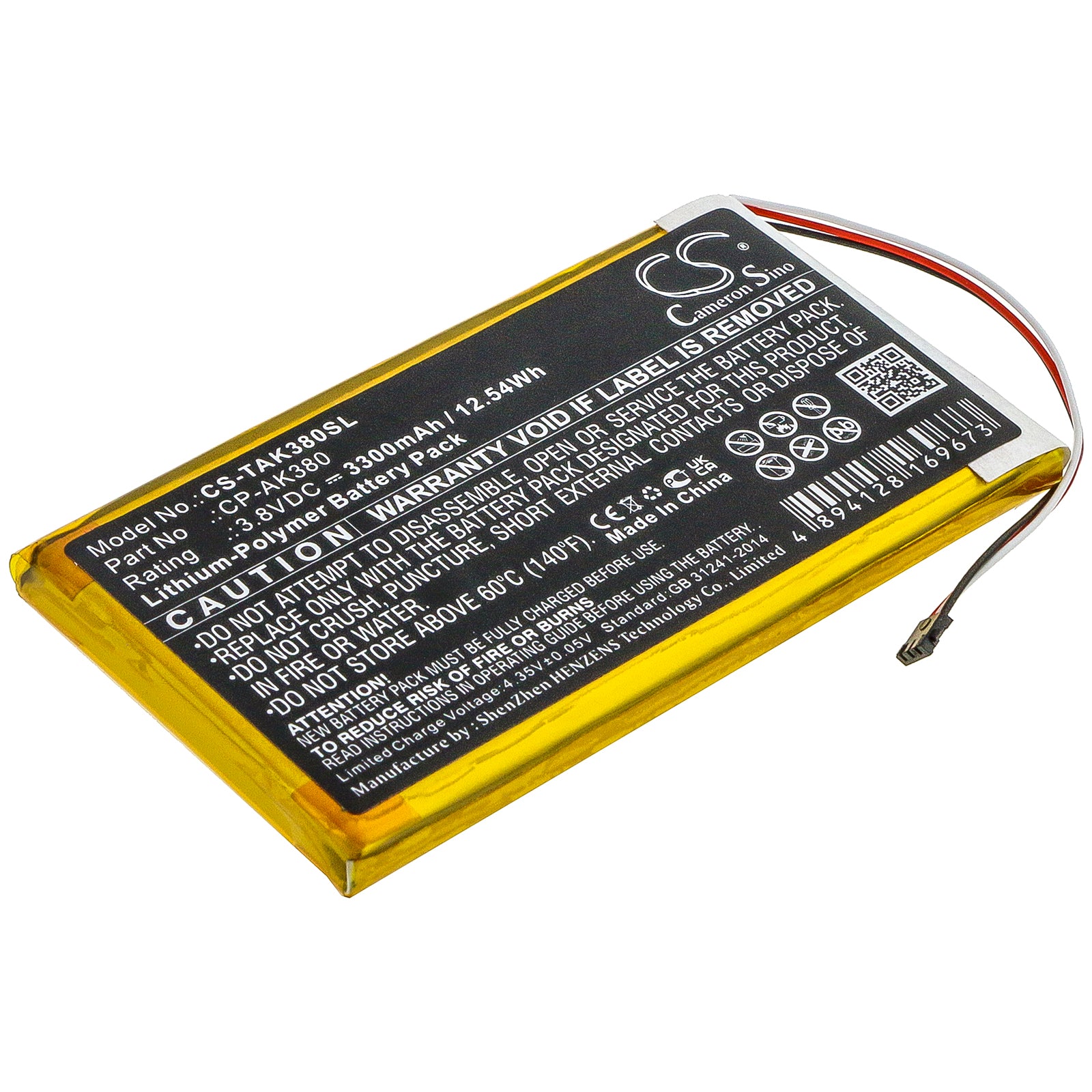 3300mAh 3.8V Replacement Battery for Astell&Kern AK300 AK380 - High Capacity Li-Polymer Player Battery
