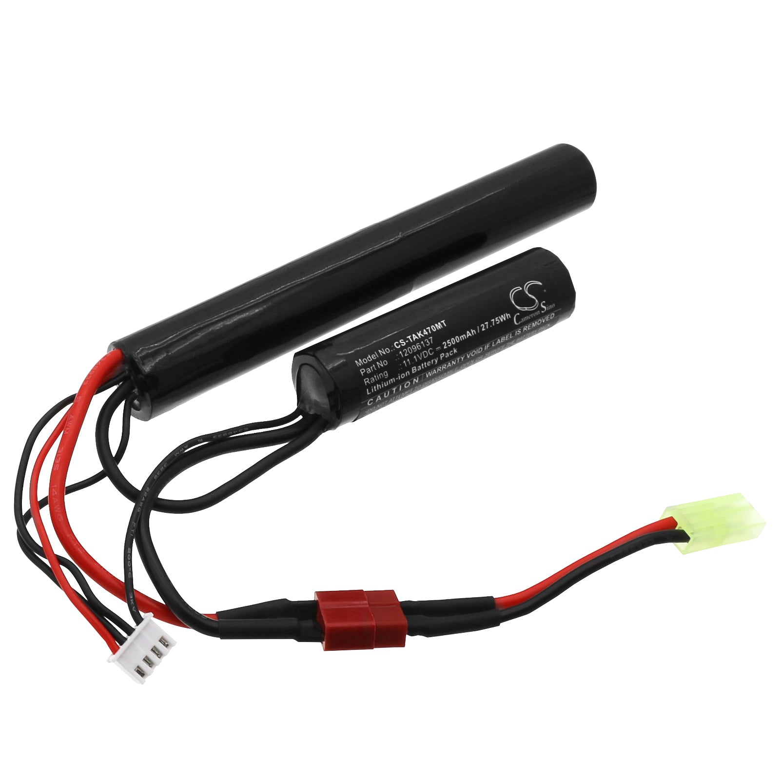 11.1V 3100mAh Airsoft Li-ion Battery - Mini Rechargeable for M4/AK47 AEG w/ Deans & Tamiya
